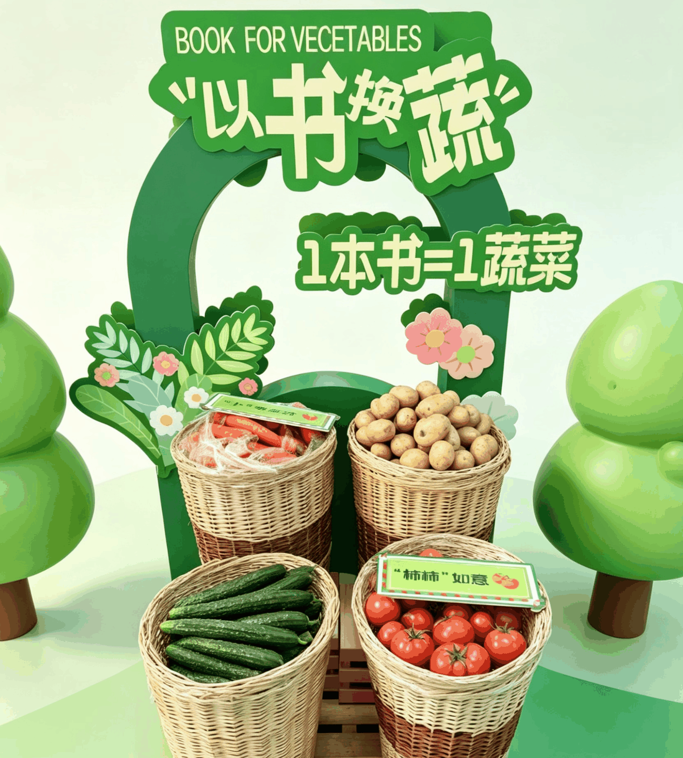 以书换蔬活动装置